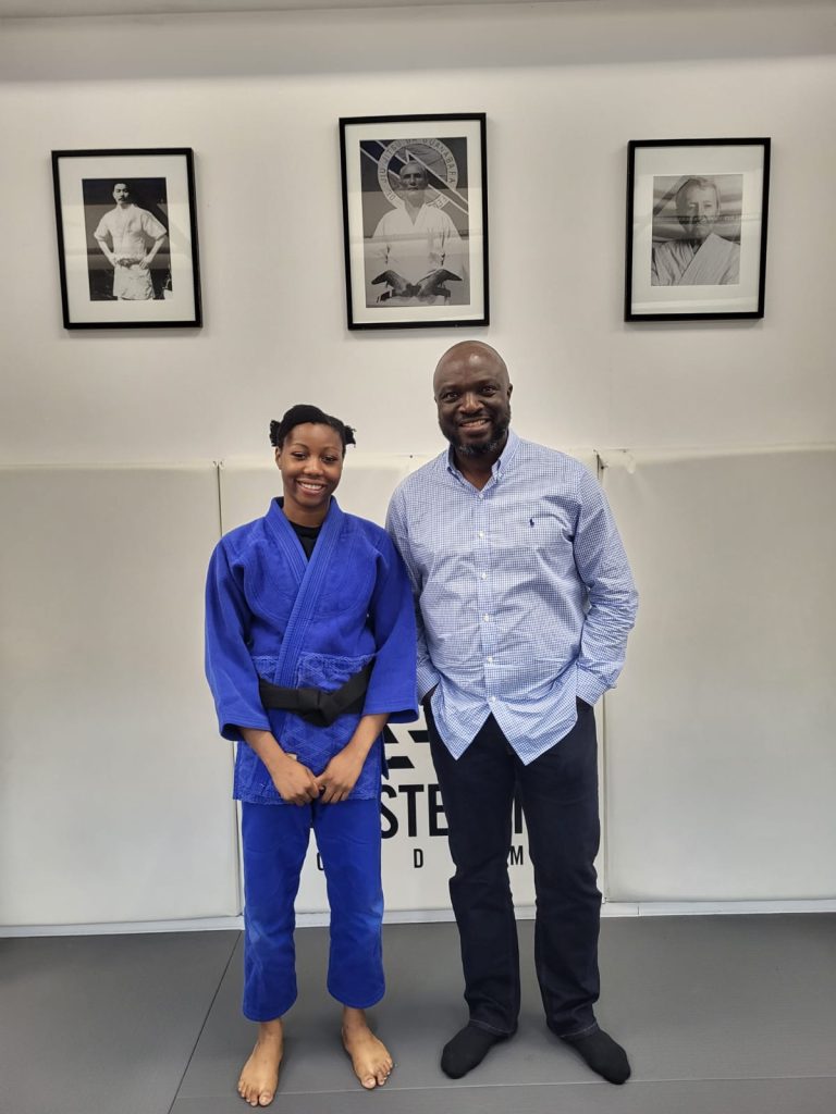 Road to Glasgow 2026: Chef de Mission Ernest Danso visits Frema Agyei at the Ray Stevens Judo Academy.